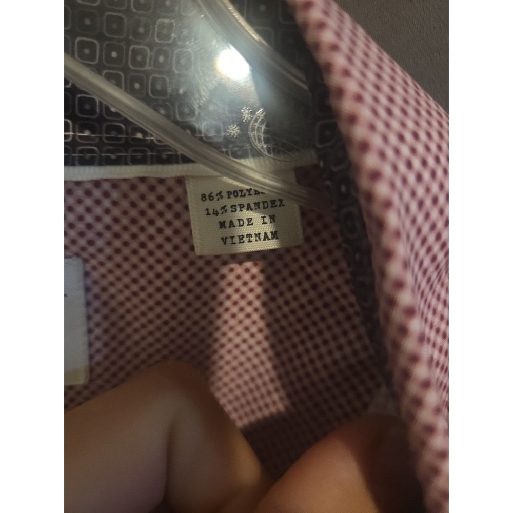Construct‎ Slim Fit Button Up, Men's XL Shirt, Red Ditsy Print, Stretch - Picture 5 of 8